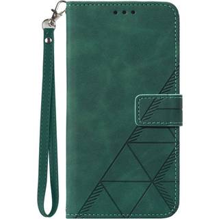 EIDERWOOD Motorola Moto G Play 5G (2024) Blødt Læder Flip Cover m. Pung - Geometri Mønster - Mørkegrøn