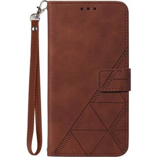 EIDERWOOD Motorola Moto G Play 5G (2024) Blødt Læder Flip Cover m. Pung - Geometri Mønster - Brun