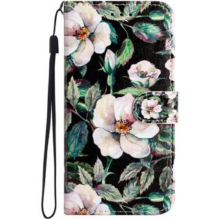EIDERWOOD Motorola Moto G42 Læder Flip Cover m. Pung og Strop - Magnolia Blomster