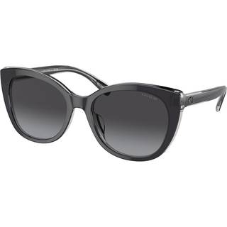 Coach HC8365U CH566 Asian Fit 57458G 55 Solbriller Kvinder Grå - Transparent Grey - 55mm