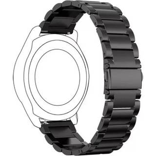 Universal 14mm Rustfri Stål Smartwatch Rem - Sort