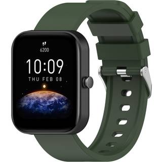 Universal Silikone Smartwatch Urrem (20mm) m. Metal Spænde - Mørkegrøn