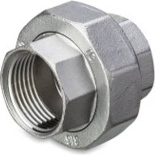 Union I/I m flad tætning PTFE, 1.4408, 20 bar 1"
