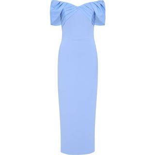 Rebecca Vallance Juliana crÃªpe and taffeta midi dress - blue - XXS