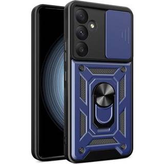 Samsung Galaxy A35 Roterende Ring Hybrid Cover med Kameraskjold - Blå