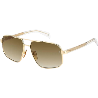 DAVID BECKHAM Mand DB 7102/S LOJ/HA Solbriller Metal Guld Brun Firkantet Normal Skygge