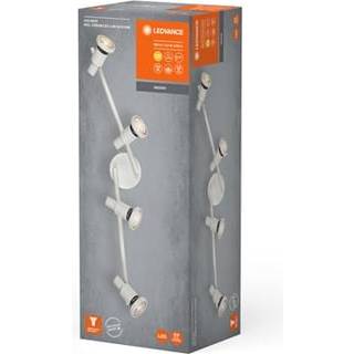 LEDVANCE LED-loftspot GU10, fireflammet, hvid Spot dæmpbar, Hvid/opal, Gangområde, Metal