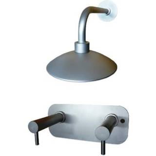 EqiWater komplet udendørsbruser væghængt - 1/2" x 260 mm, Stål, rustfrit