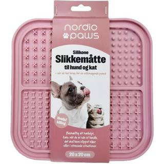 Slikkemåtte 20x20 cm lyserød