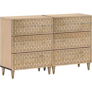 kommoder 2 stk. 60x33x75 cm massivt mangotræ