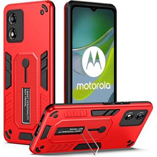 EIDERWOOD Motorola Moto E13 Håndværker Cover m. Fingerring & Kickstand - Rød