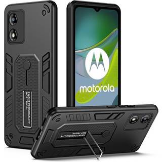EIDERWOOD Motorola Moto E13 Håndværker Cover m. Fingerring & Kickstand - Sort