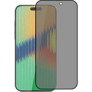 iPhone 15 Pro Max Glas Skærmbeskyttelse m. Privacy - Full-fit - Sort Kant