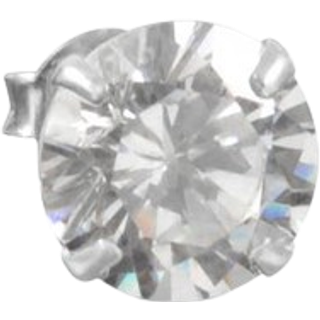 Rund 8mm Zirkonia Ørering