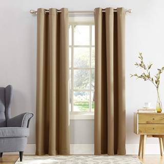 Sun Zero Easton Energy Saving Blackout Tab Top Curtain Panel 40 """" X 95 """" Taupe