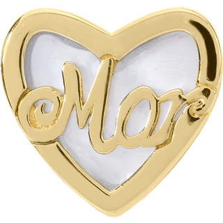 Christina Jewelry Verdens bedste MOR forgyldt charm til sølvarmbånd på 4 mm