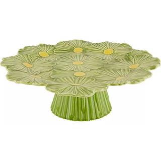 Bordallo Pinheiro Serving And Trays - 'Maria Flor' cake stand, large in MULTICOLOUR earthenware