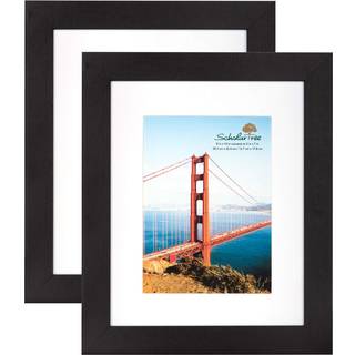 ScholarTree Rustic Picture Frame med MAT (Black 8x10 inches)