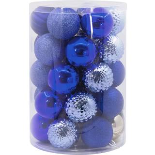 Hallmark Blue and Silver Christmas Ball Ornamenter Set med 30 julebaubles Shatterny