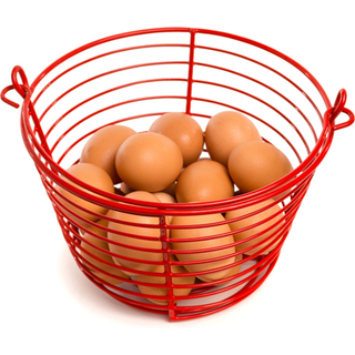 Prevue Pet Products 8 tommer rød vinylbelagt metalægkurv SP468