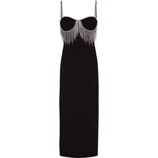 Rebecca Vallance Estelle embellished crÃªpe midi dress - black - L