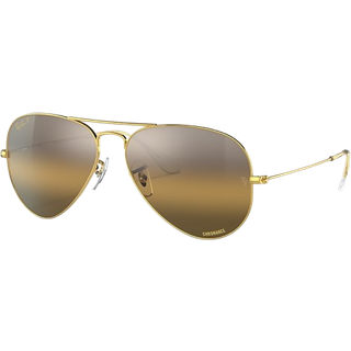 Ray - Ban Unisex RB3025 AVIATOR 9196G5 Solbriller Metal Guld Brun Pilot Polariseret Skygge