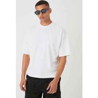 Mens White Oversized Boxy Heavyweight T-shirt