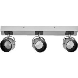 LEDVANCE LED-loftspot Jupiter, 3.000 K, tre lampe Jupiter, Aluminium/grå/zink, Stue/spisestue, Metal, Moderne