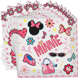 Unikke Disney-ikoniske Minnie Mouse-drikpapirservietter | 5"""" x 5"""" | 16 stk