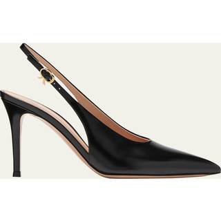 Gianvito Rossi Robbie 85 leather slingback pumps - black - EU 42