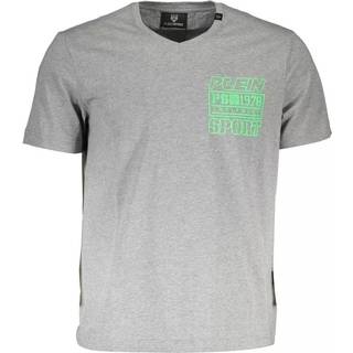 Plein Sport Gray Cotton Men T-Shirt