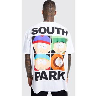 Mens White Oversized South Park License T-shirt