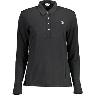 U.S. POLO ASSN. Black Cotton Women Polo Shirt