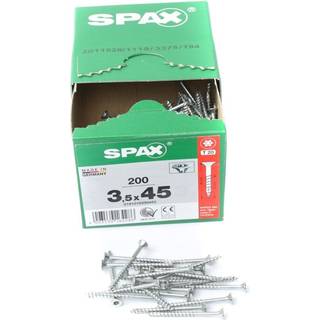 SPAX 0191010350453 Træskrue 3,5 mm TFT, FZB, ETA-12/0114 Delgevind