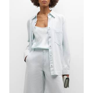 Vince Cotton twill overshirt - blue - L