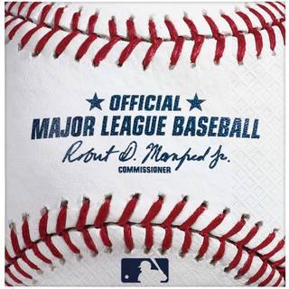 Rawlings Baseball Beverage -servietter - 5 """" X 5 """" (Pakke med 16) - Levende flerfarvet papirfest servietter og unikt design Fantastisk til fest