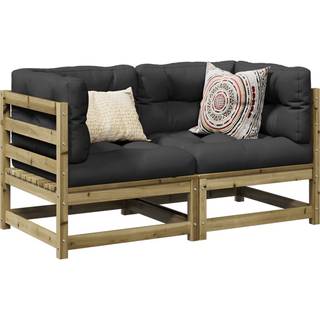 Sofasæt Til Haven 2 Dele Massivt Douglasgran - Naturlig imprægnering / Ja