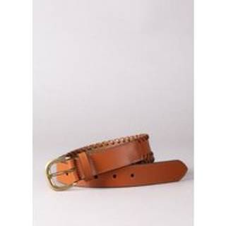 Lakeland Leather Lakeland Leather Tan Wray Whip Stitch Leather Belt