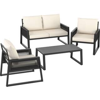 Havemøbelsæt Captive i reb-design - Sæt 1 (1 x sofa / 1 x bord / 2 x lænestole)