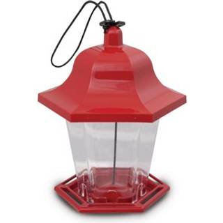 Pennington Songbird Lantern Bird Feeder Red 8 tommer h?j 6 tommer bred ?verst (100511311)