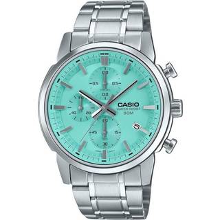 Elegant Mand Casio CHRONO Dato Sølv Aqua Ur