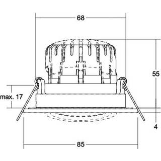 BRUMBERG Downlight BB23, Sort, Badeværelse, Aluminium,