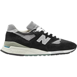 New Balance Unisex Made in USA 998 i Sort/Grå læder, Størrelse 42.5