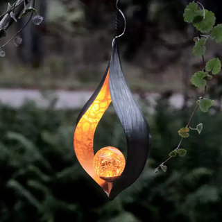 Star Trading - Solar Cell Lighting - Solar Cell Decoration Melilla - Black - 31 cm