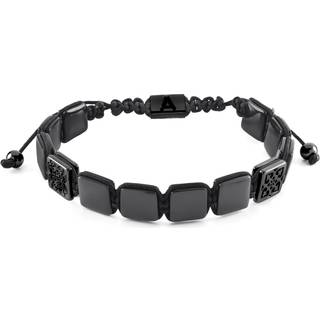 Elysian | Sort Onyx Flad Perle Armbånd