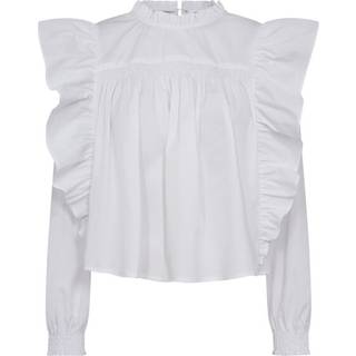 Co'couture Cottoncc Crisp Frill Blouse Bluse 35466 4000-White (LARGE)