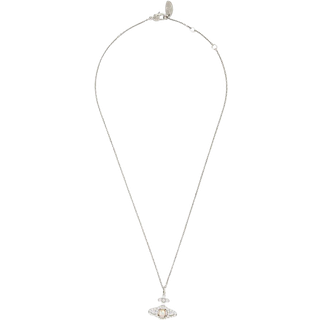 Vivienne Westwood Silver + Pearl Olympia Necklace - Silver