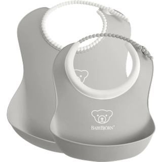 BabyBjörn Hagesmæk 2-pak Grey  Grey One Size  Grå  One Size  Unisex