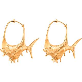 OLE LYNGGAARD COPENHAGEN Young Fish store øreringe i 18 kt guld med 4 øjne til vedhæng - PAR