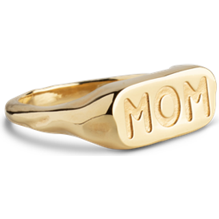 Enamel - MOM Statement ring i forgyldt sølv99